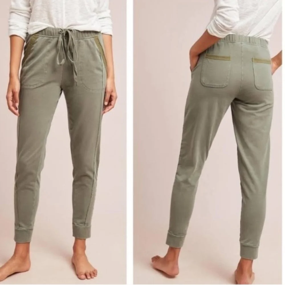 Saturday Sunday Sage Green Joggers - Picture 2 of 3